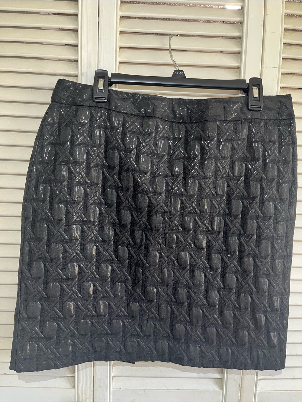 Worthington Black Textured Pencil Mini Skirt